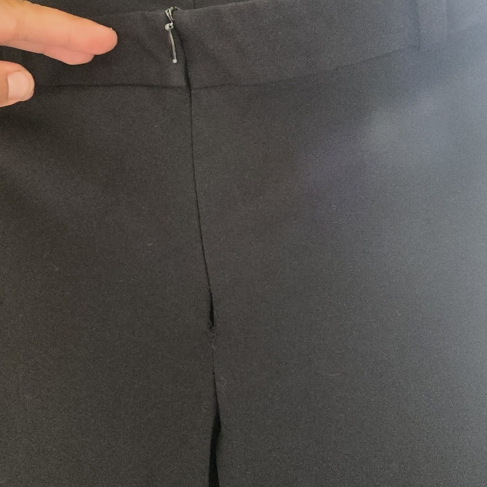 Express Black Dress Pants 7/8 – Front Zip, Flare - Picture 5 of 6